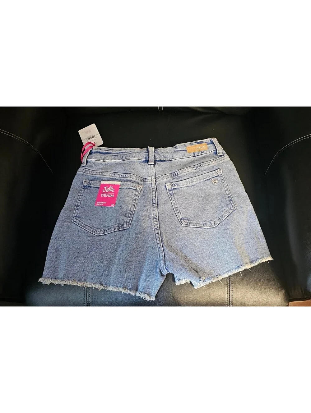 Girls justice size 18 jean shorts new mini mom short